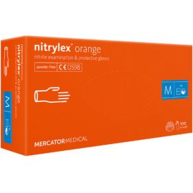 Mănuși de nitril portocalii Nitrylex
