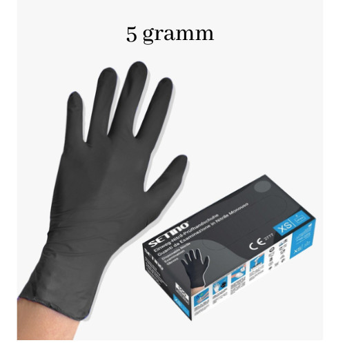 Mănuși Setino negre din nitril 5.0g (mai groase)
