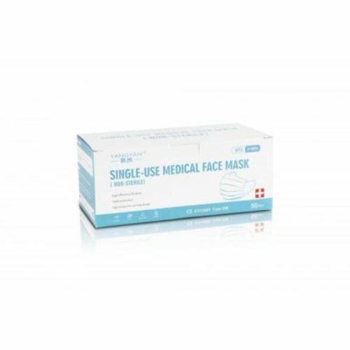 Mască de protecție cu trei straturi albastră