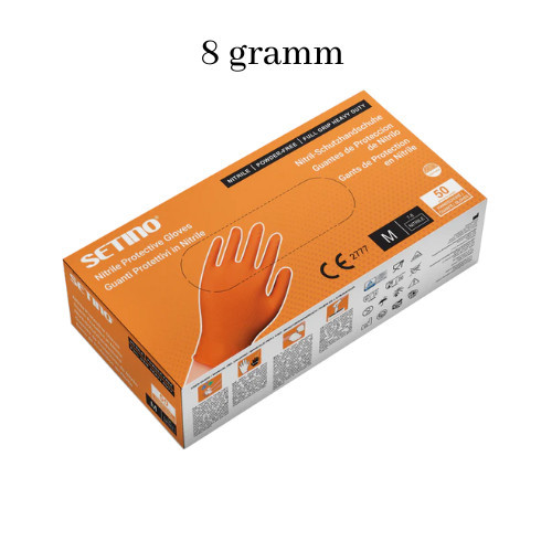 Mănuși SETINO din nitril 8g (extra groase) mărimea L