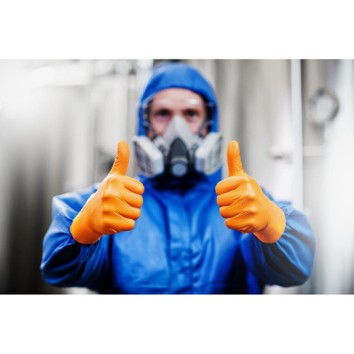 Mănuși nitril Mercator GoGrip Orange Premium