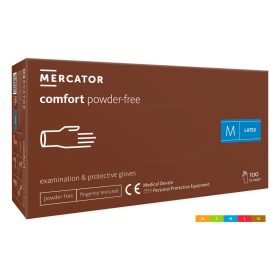 Mănuși din latex fără pudră Mercator Comfort
