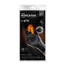   Mănuși Mercator GoGrip negre Premium din nitril, 4 bucăți