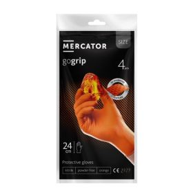   Mănuși nitril Mercator GoGrip portocalii Premium, 4 bucăți