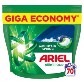   Capsule de spălat Ariel 70 bucăți ALL IN 1 Mountain Spring