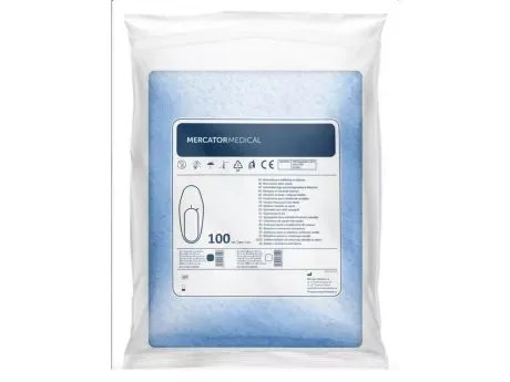 Apărători de încălțăminte OPERO, fleece, antiderapante, albastre, 100 buc/pachet