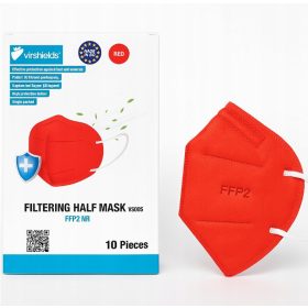 Mască de protecție "FFP2" roșie, 10 buc.